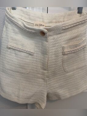 Ecru Adrian Shorts, Medium